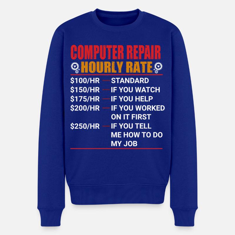 ordinateur - Pull Premium bio Homme - bleu roi