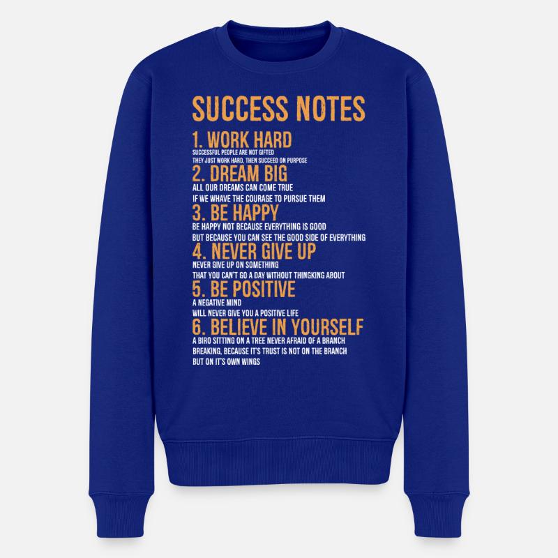 Notes de réussite - Pull Premium bio Homme - bleu roi