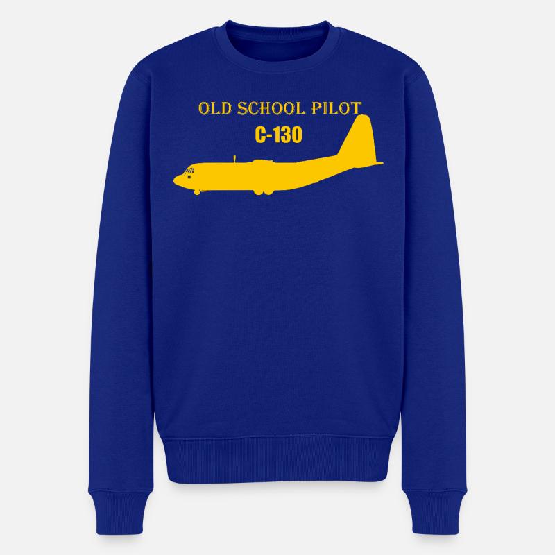 Pilote à l’ancienne C-130 - Pull Premium bio Homme - bleu roi