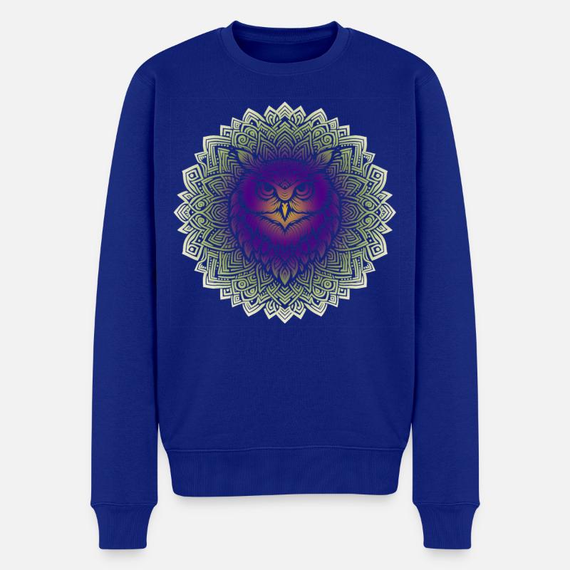 Uralte Weisheit Mandala - Männer Premium Bio Pullover - Royalblau