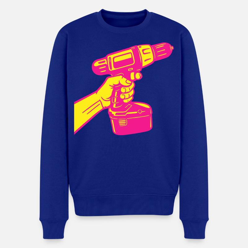 Heimwerker Pop-Art - Männer Premium Bio Pullover - Royalblau