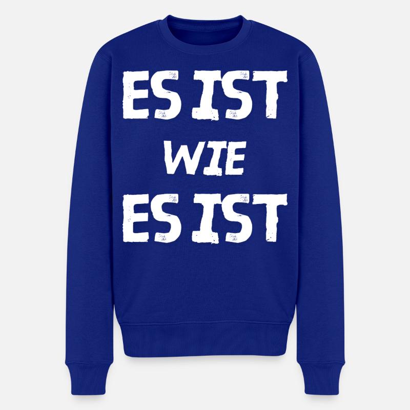 C’est ce que c’est - Pull Premium bio Homme - bleu roi