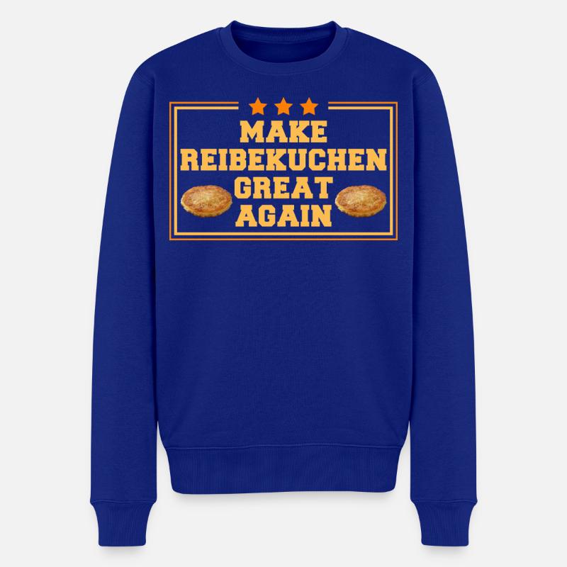 Make Reibekuchen Great Again - Kartoffelpuffer - Männer Premium Bio Pullover - Royalblau