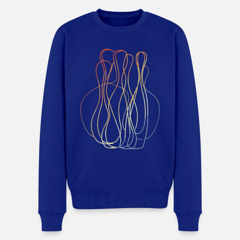 Quilles de bowling look rétro - Pull Premium bio Homme - bleu roi