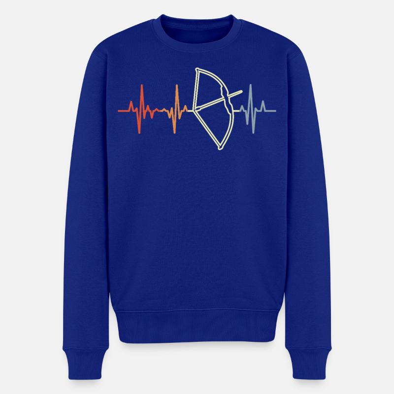Bogenjagd Pulsschlag - Männer Premium Bio Pullover - Royalblau