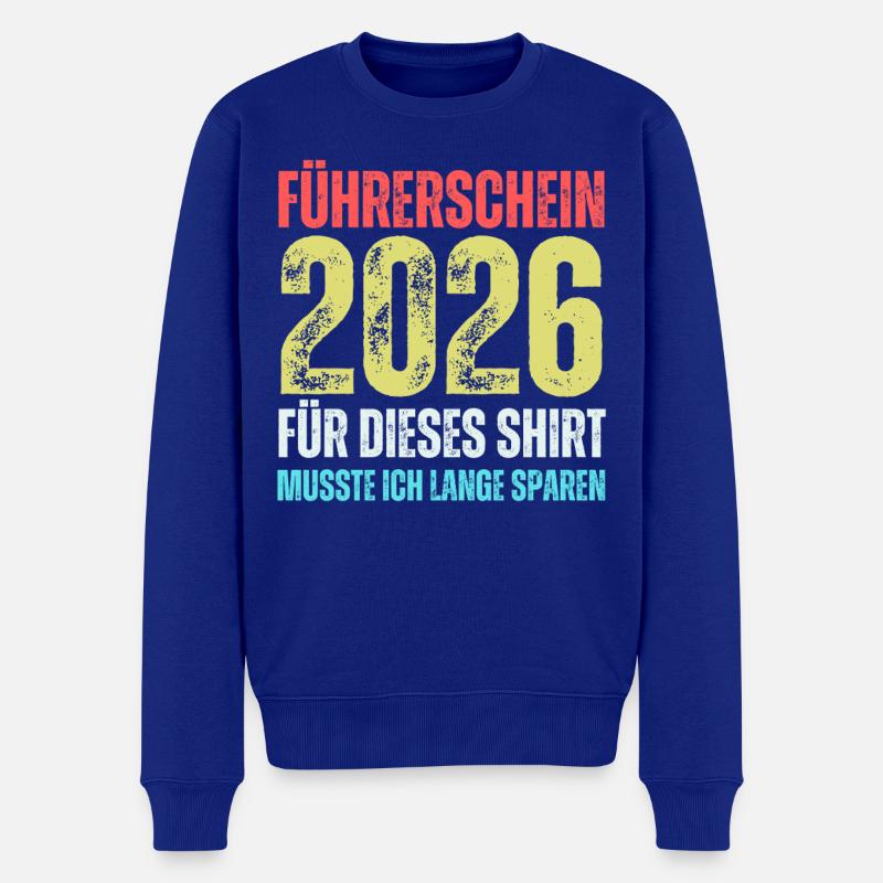 Permis de conduire 2026 - Pull Premium bio Homme - bleu roi