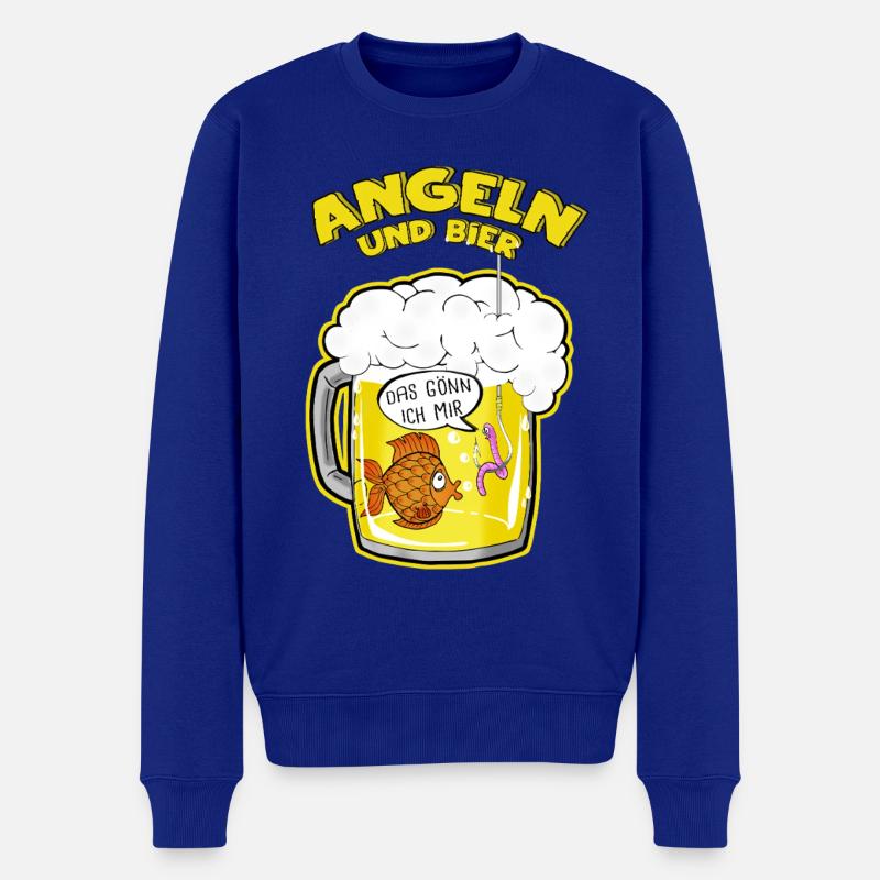 angeln - Männer Premium Bio Pullover - Royalblau