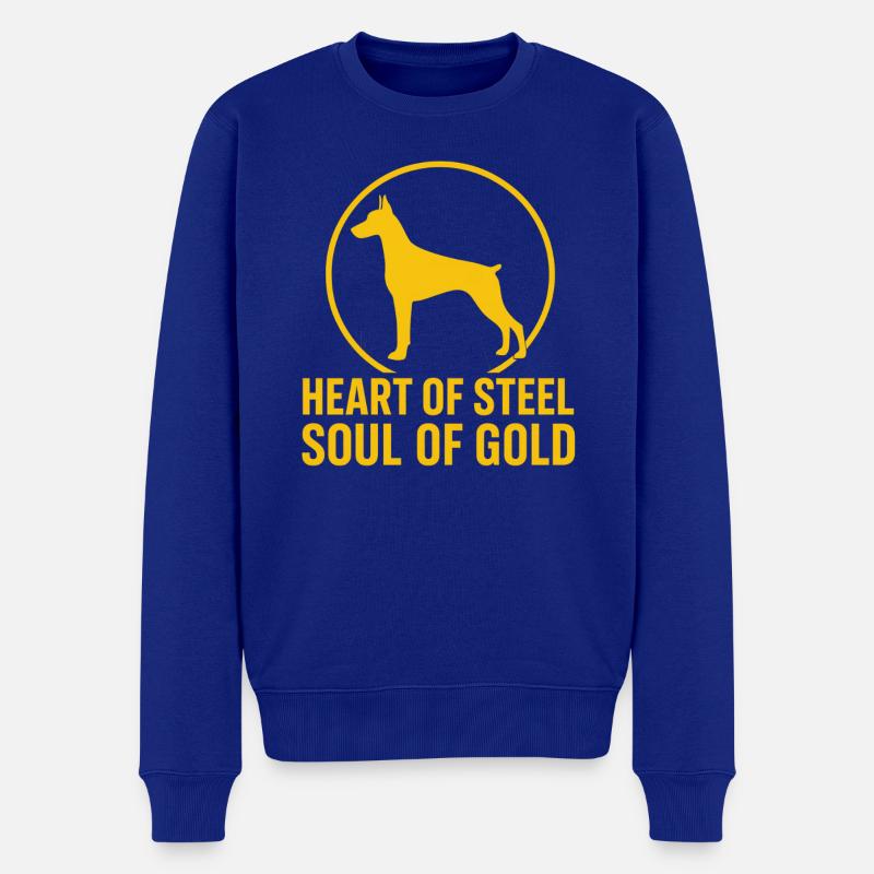 Dobermann Design für echte Liebhaber  - Männer Premium Bio Pullover - Royalblau