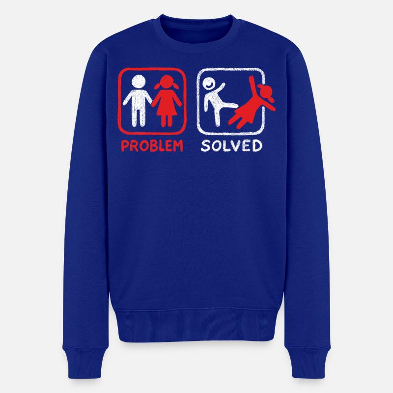 Problem Solved - Männer Premium Bio Pullover - Royalblau