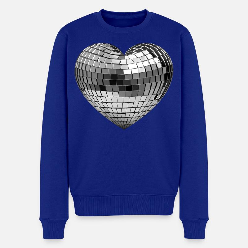DISCOKUGEL LIEBE #1 – Frieden & Liebe - Männer Premium Bio Pullover - Royalblau