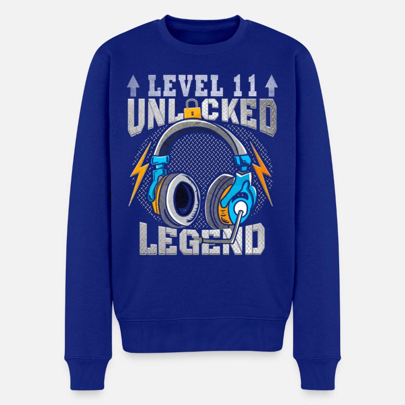 Level 11 Unlocked Legend - Männer Premium Bio Pullover - Royalblau