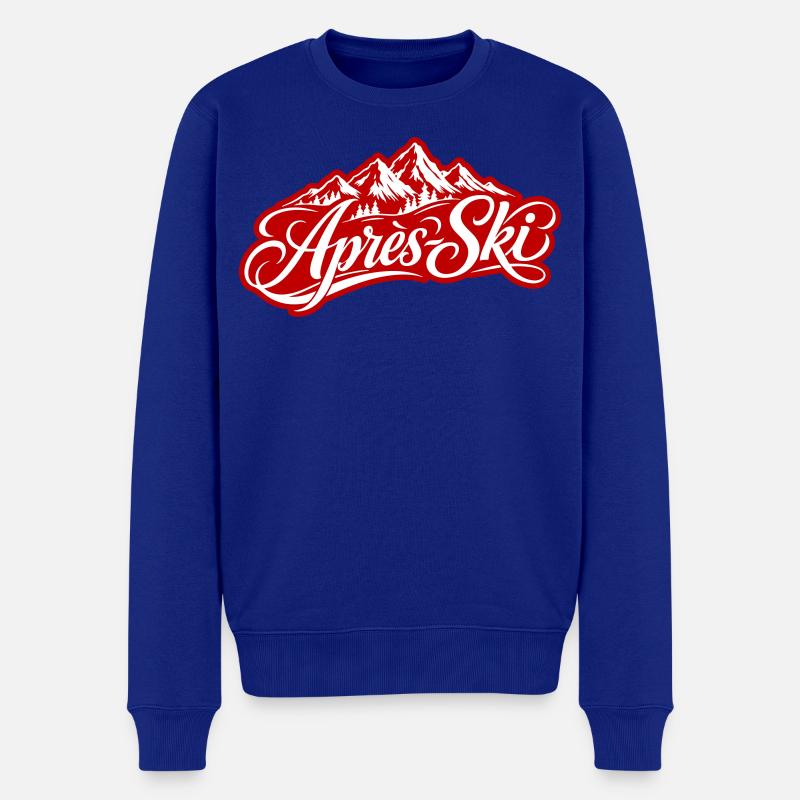 Apres Ski Berge - Männer Premium Bio Pullover - Royalblau
