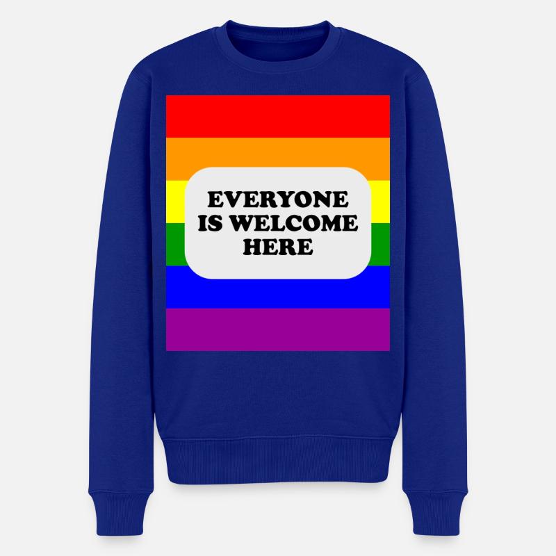 LGBT-Safe-Space-Regenbogenflagge - Männer Premium Bio Pullover - Royalblau
