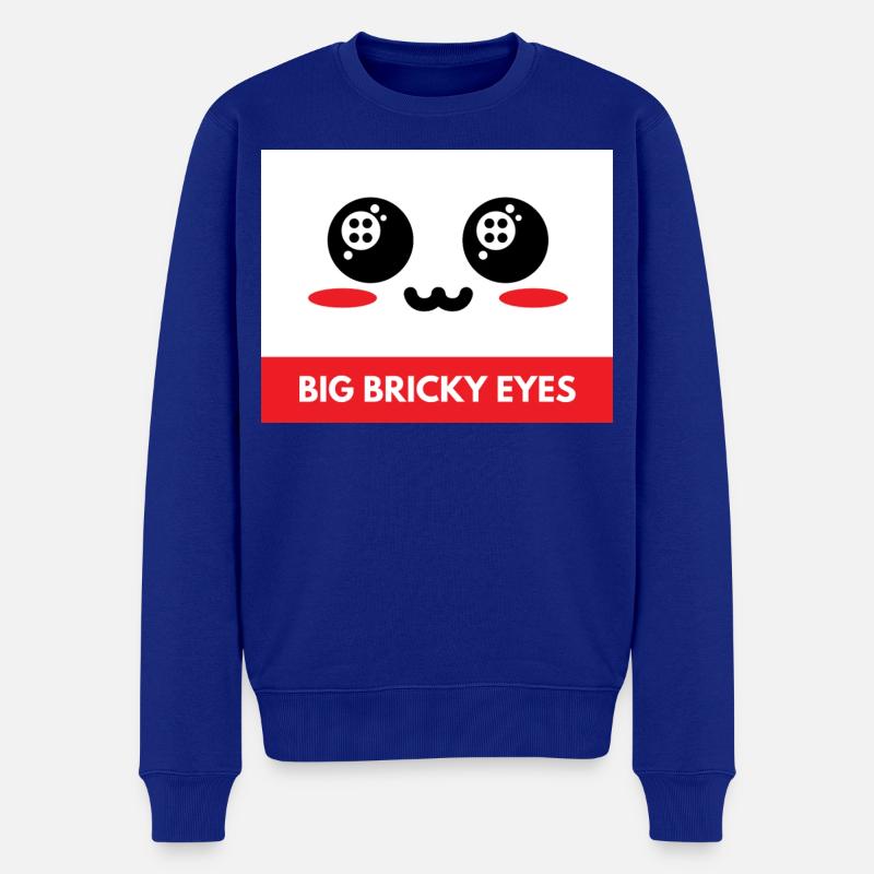 Große Klemmbausteine Augen - Männer Premium Bio Pullover - Royalblau