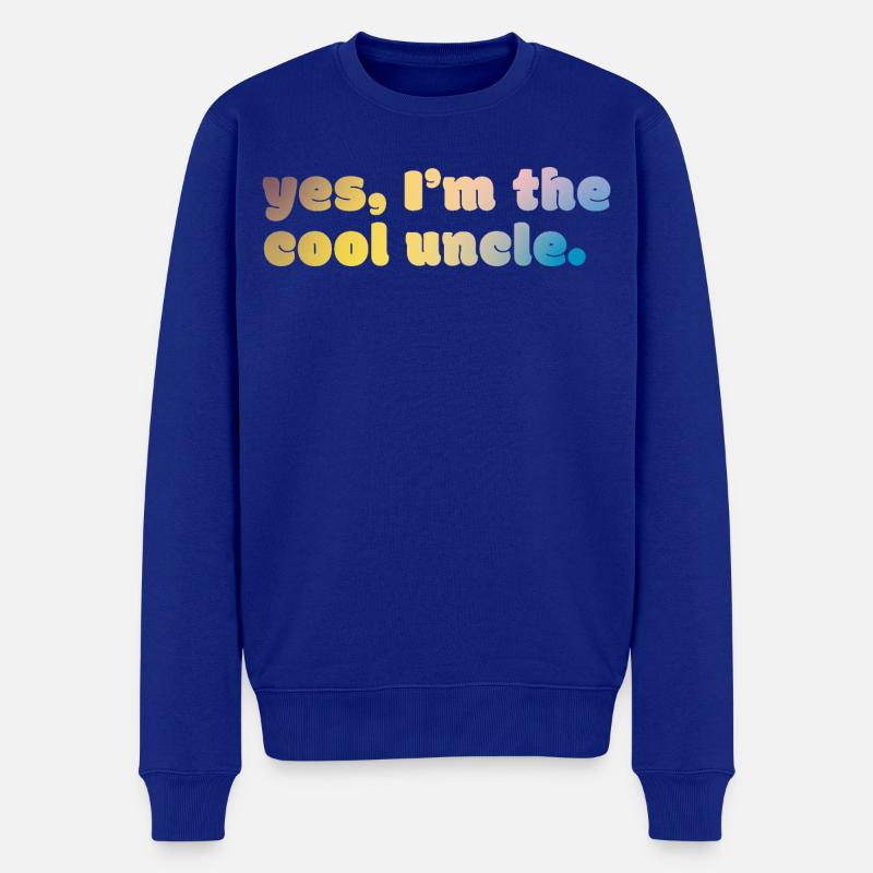 Déclaration de l’oncle cool - Pull Premium bio Homme - bleu roi