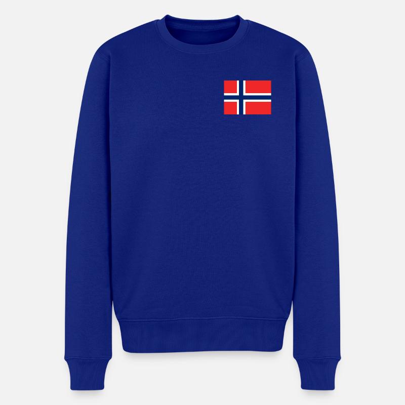 Flagge von Norwegen - Männer Premium Bio Pullover - Royalblau