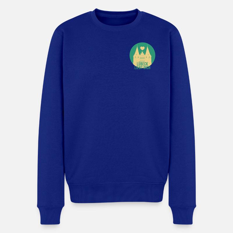 Lübeck liebt dich - Männer Premium Bio Pullover - Royalblau