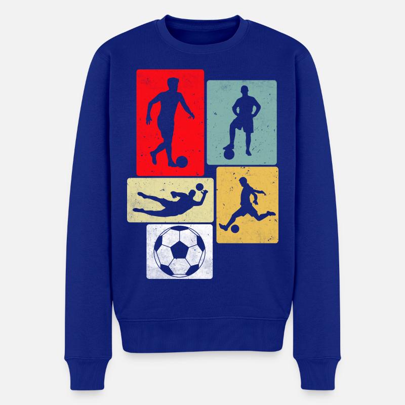 Football rétro - Pull Premium bio Homme - bleu roi