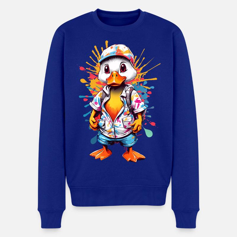 Canard cool - Pull Premium bio Homme - bleu roi