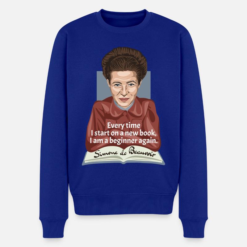 Simone de Beauvoir - Pull Premium bio Homme - bleu roi