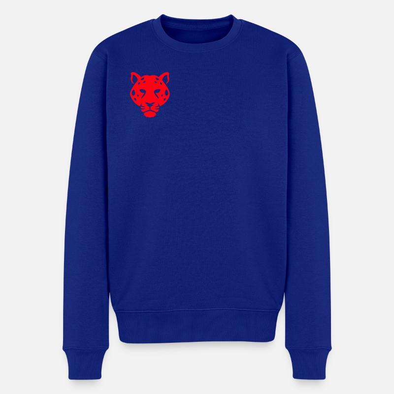 Art numérique Panther Head - Pull Premium bio Homme - bleu roi