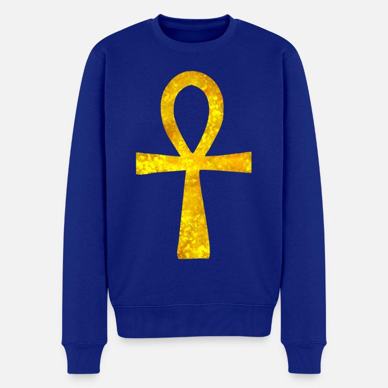 Symboles: Anch incandescent (Egypte ancienne) - Pull Premium bio Homme - bleu roi