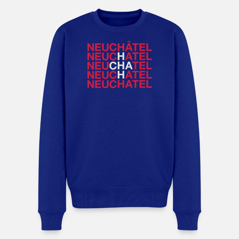 NEUCHÂTEL Suisse Suisse Suisse Drapeau - Pull Premium bio Homme - bleu roi