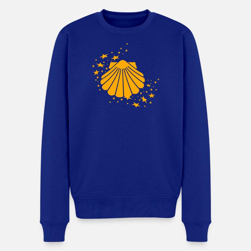 Le Chemin de Saint Jacques - Pull Premium bio Homme - bleu roi