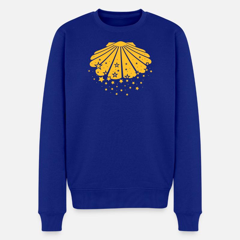 Compostela - Jakobsmuschel - Männer Premium Bio Pullover - Royalblau