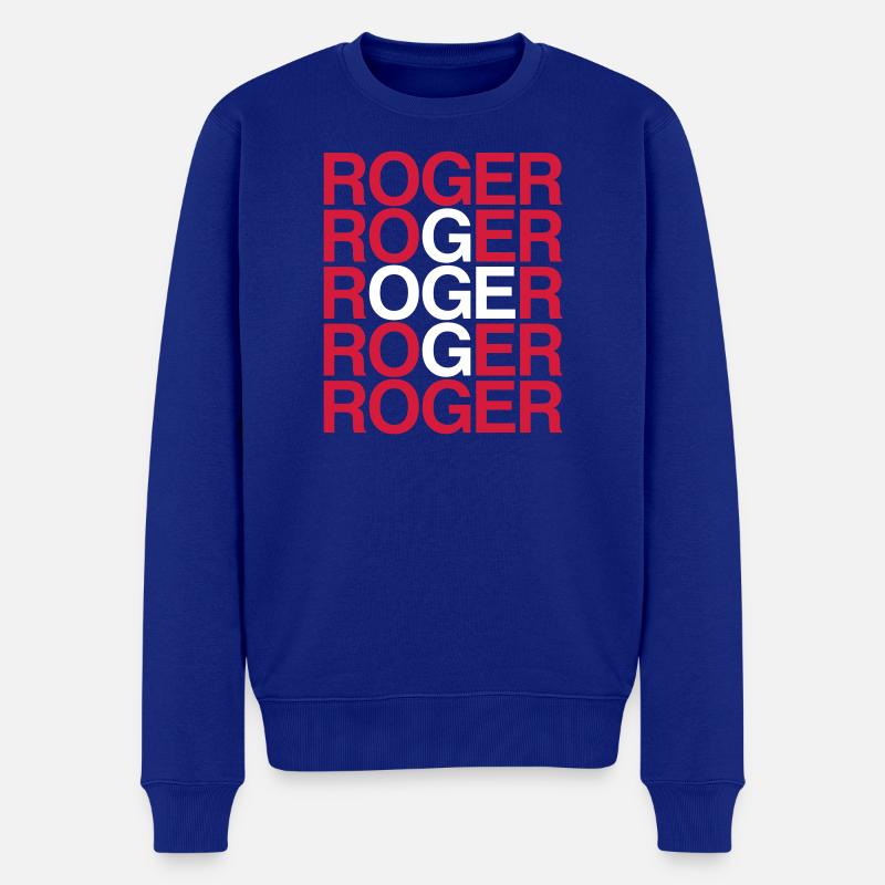 ROGER - Pull Premium bio Homme - bleu roi