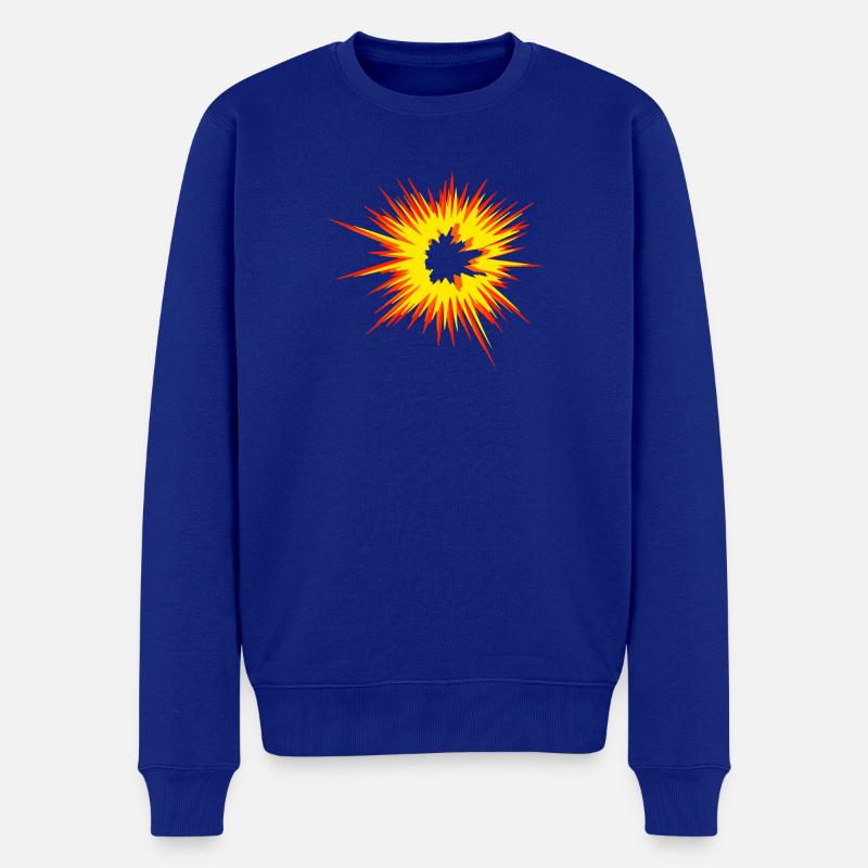 Explosion étoile flamme - Pull Premium bio Homme - bleu roi