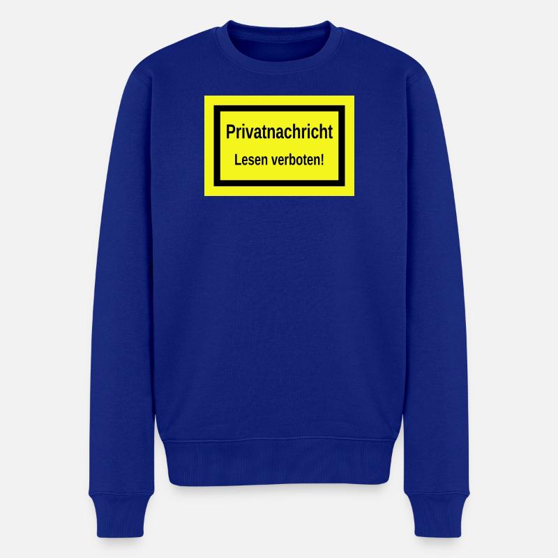 Lustiger Spruch - Männer Premium Bio Pullover - Royalblau