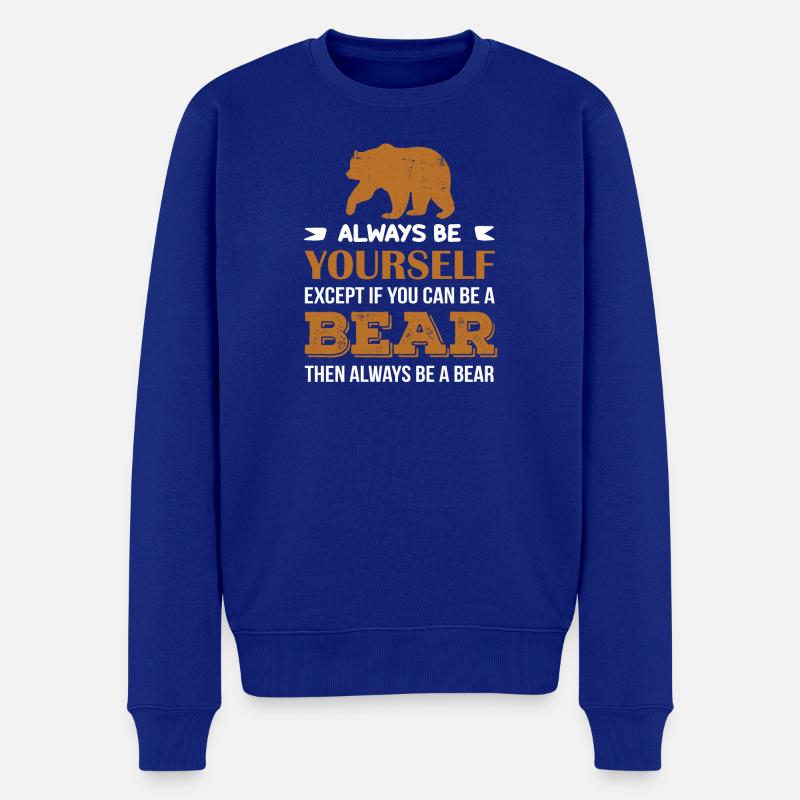 Be a Bear - Pull Premium bio Homme - bleu roi