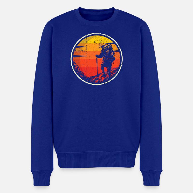 Sunrise Summit Climber Circle - Männer Premium Bio Pullover - Royalblau