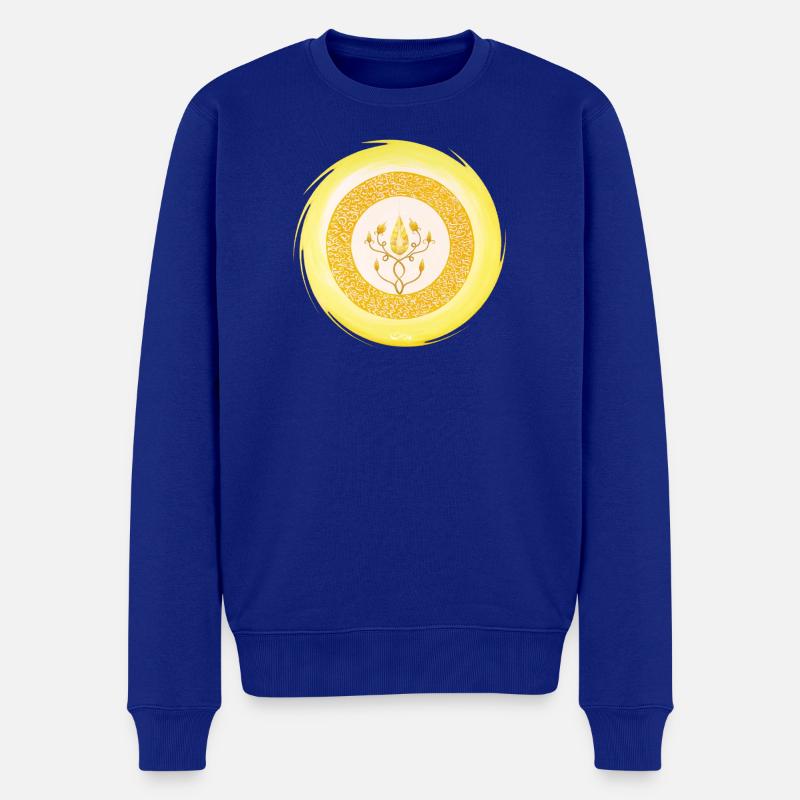 Kristall-Sternentor Erzengel Sandalphon - Männer Premium Bio Pullover - Royalblau