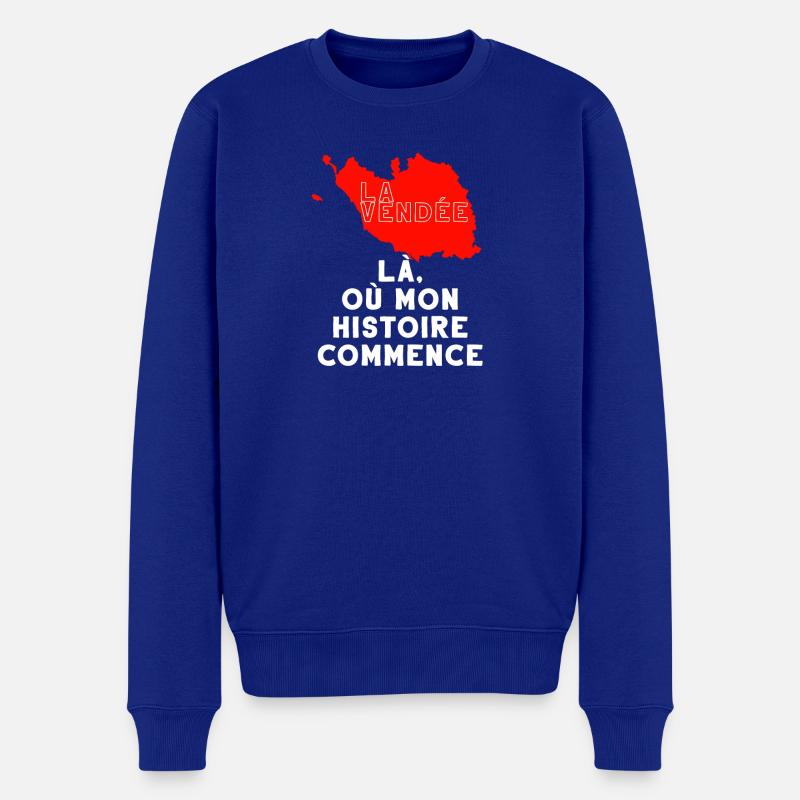 la Vendée la où mon histoire commence - Pull Premium bio Homme - bleu roi