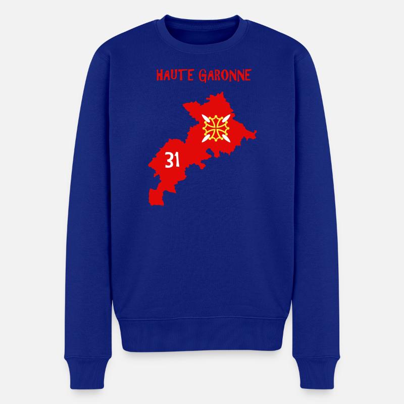 Haute Garonne - Männer Premium Bio Pullover - Royalblau