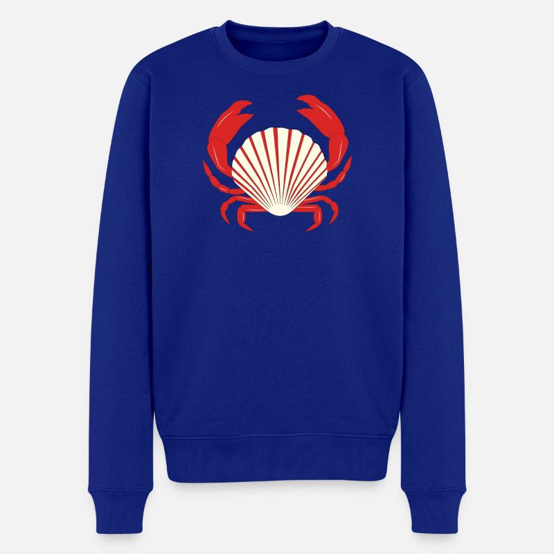 Rote Krabbe - Männer Premium Bio Pullover - Royalblau