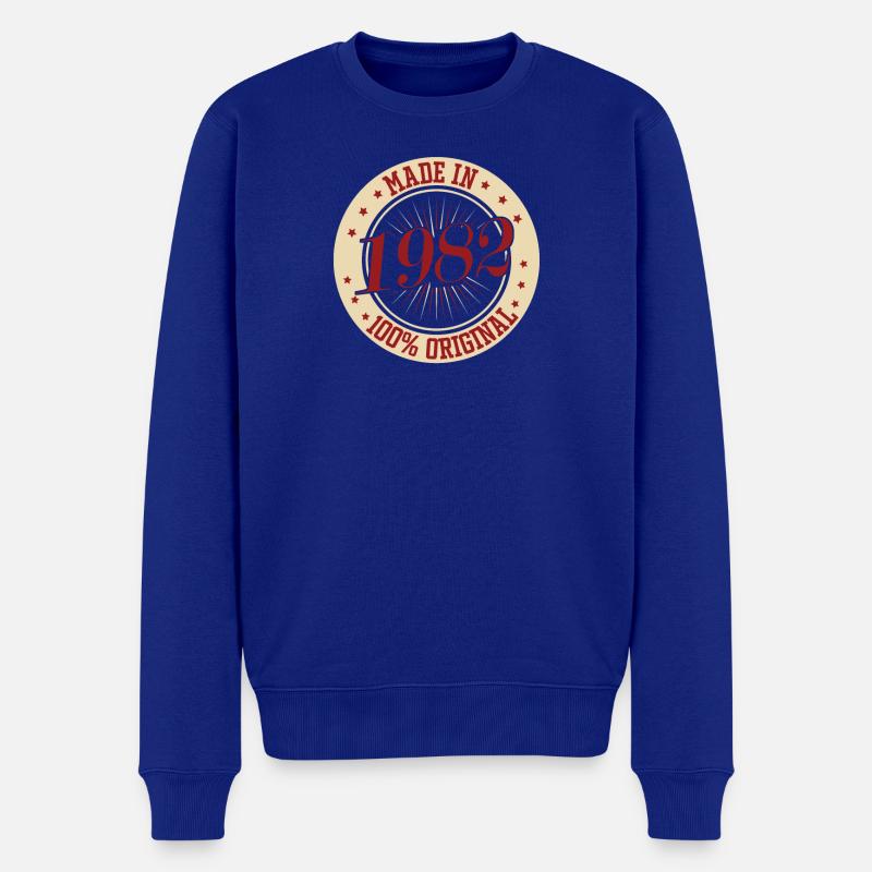 Made in 1982 - Männer Premium Bio Pullover - Royalblau