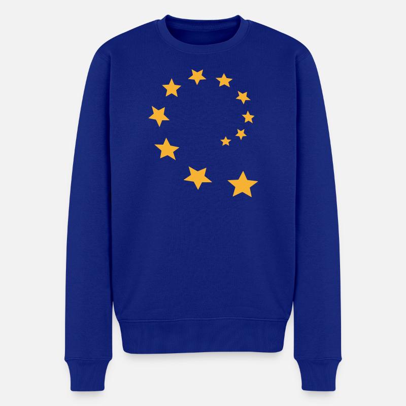 Cercle d’étoiles déformé 2 - Pull Premium bio Homme - bleu roi