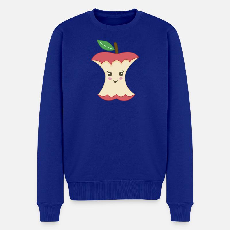 Kawaii Apfel-Trognon - Männer Premium Bio Pullover - Royalblau