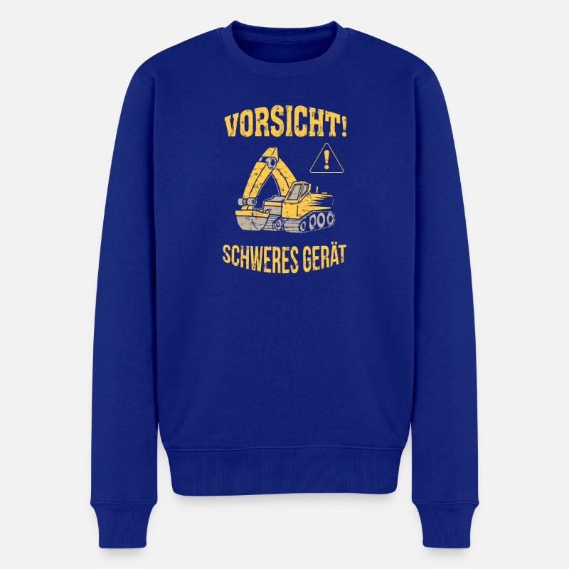Bagger Baggerfahrer Baugeräteführer Schweres Gerät - Männer Premium Bio Pullover - Royalblau