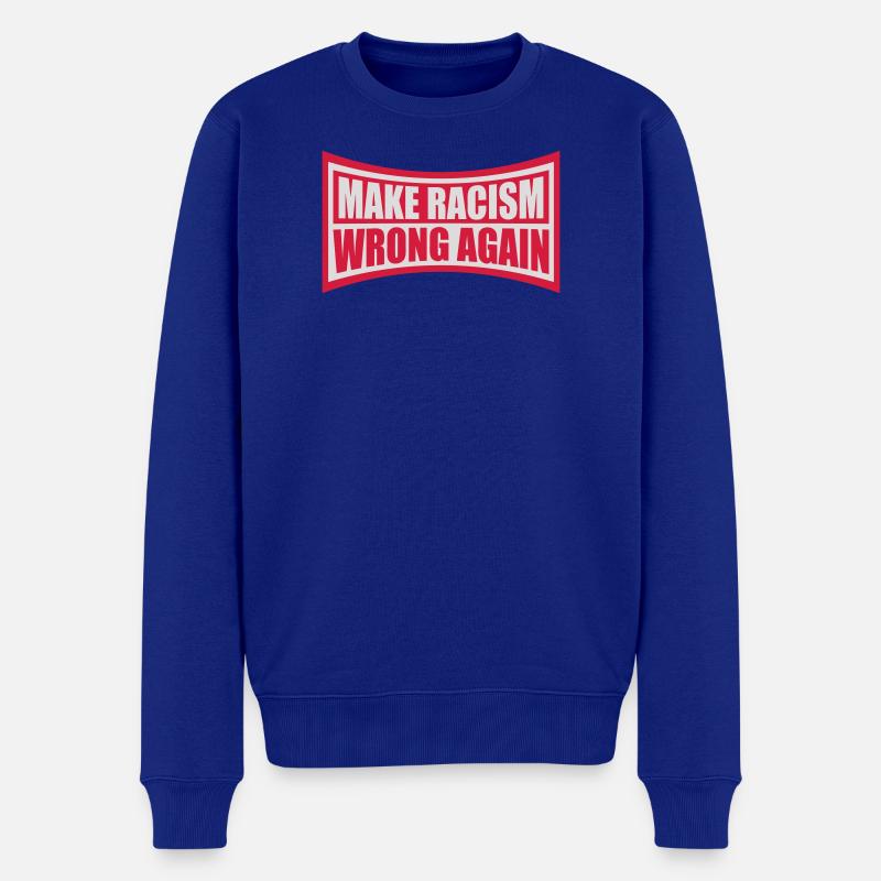Rendre le racisme répréhensible - Pull Premium bio Homme - bleu roi