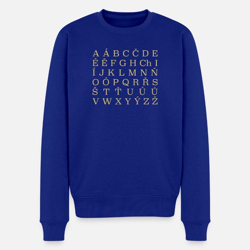 CZECH Alphabet Tschechien - Männer Premium Bio Pullover - Royalblau