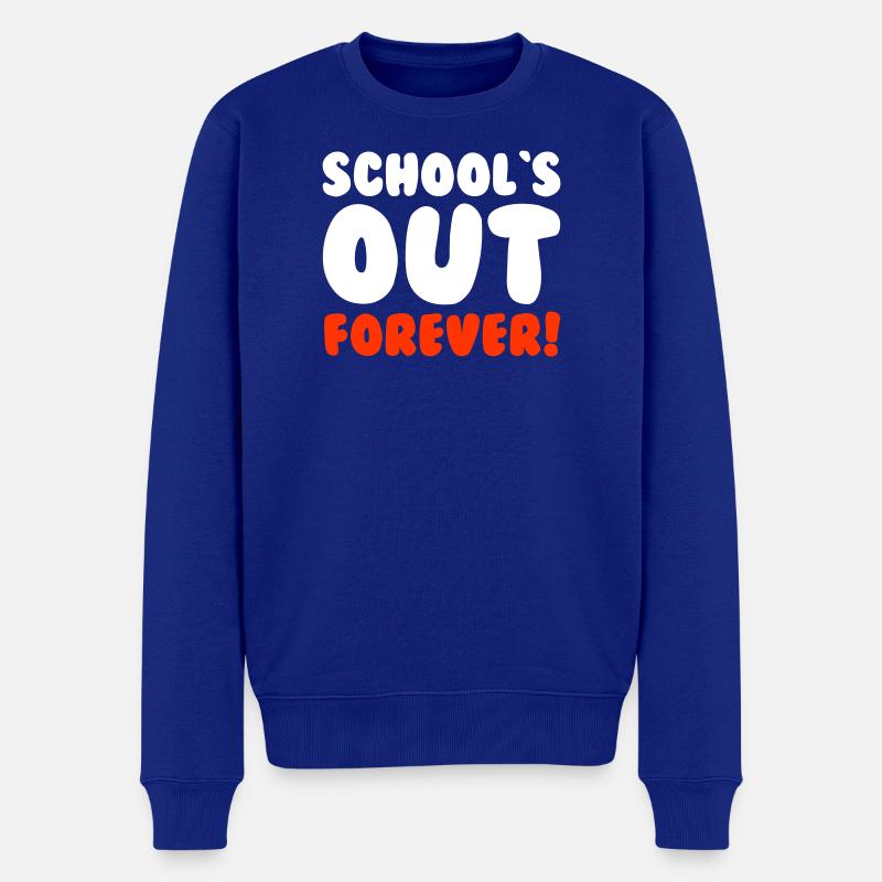 SCHOOL`S OUT FOREVER - Männer Premium Bio Pullover - Royalblau