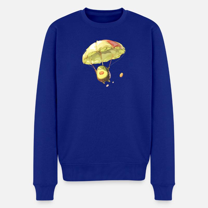 Skydiving Avocado - Männer Premium Bio Pullover - Royalblau