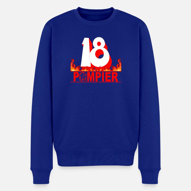 Feuerwehrmann - Männer Premium Bio Pullover - Royalblau