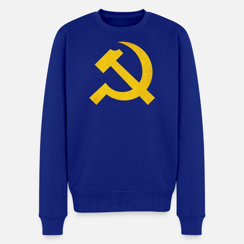 Hammer und Sichel - Männer Premium Bio Pullover - Royalblau