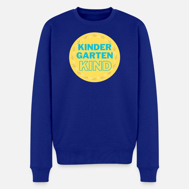 Kindergartenkind - Männer Premium Bio Pullover - Royalblau