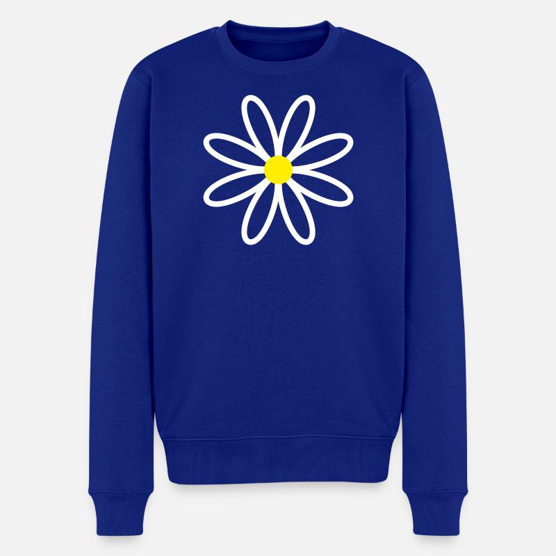 Daisy Gänseblümchen - Männer Premium Bio Pullover - Royalblau